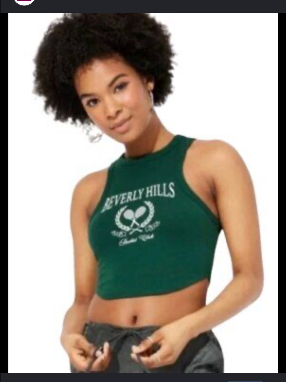 Wild Fable green Beverly Hills Racket Club tank top